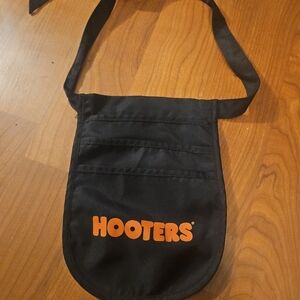 Hooters Black and Orange Messenger Bag